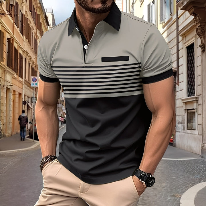 Rayden - Elegante polo a righe per uomo