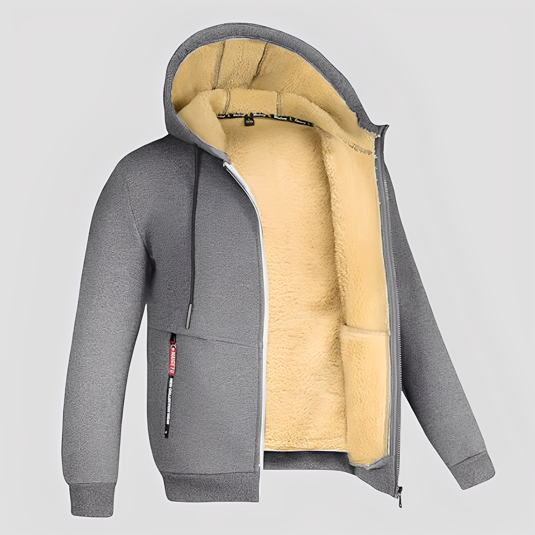 Waldo - Semplice, con fodera in pile felpa con cappuccio per uomo