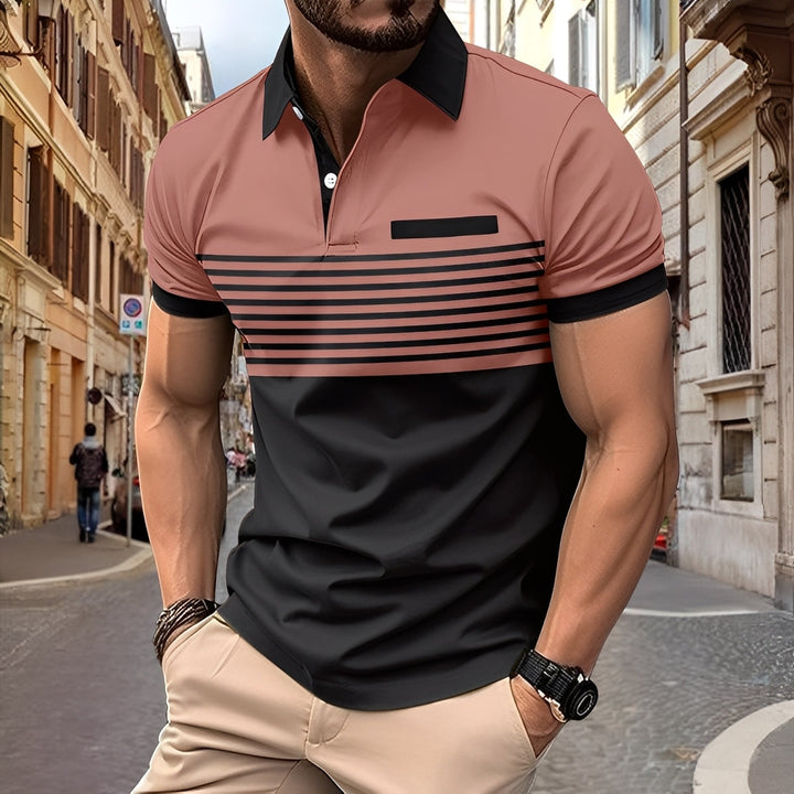 Rayden - Elegante polo a righe per uomo