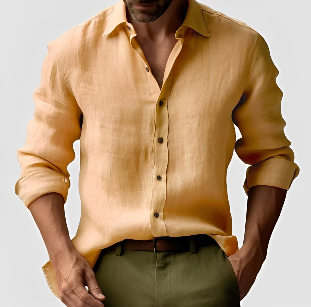 Emile - Classico, semplice camicia di lino per uomo