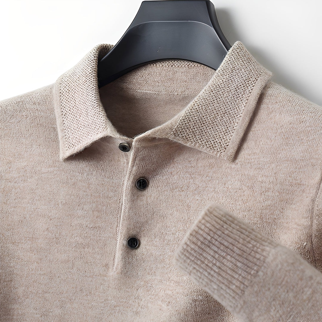 Romilly - Maglione Polo Formale in Cashmere per Uomo
