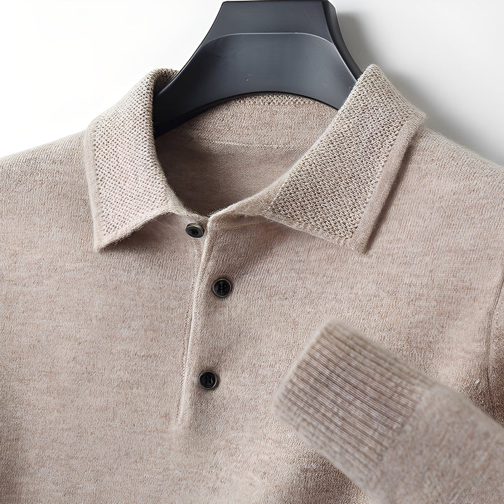 Romilly - Maglione Polo Formale in Cashmere per Uomo