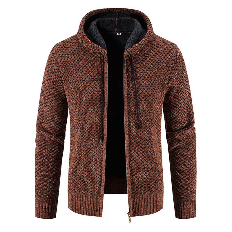 Roswell - Elegante Cardigan con Cappuccio per Uomo
