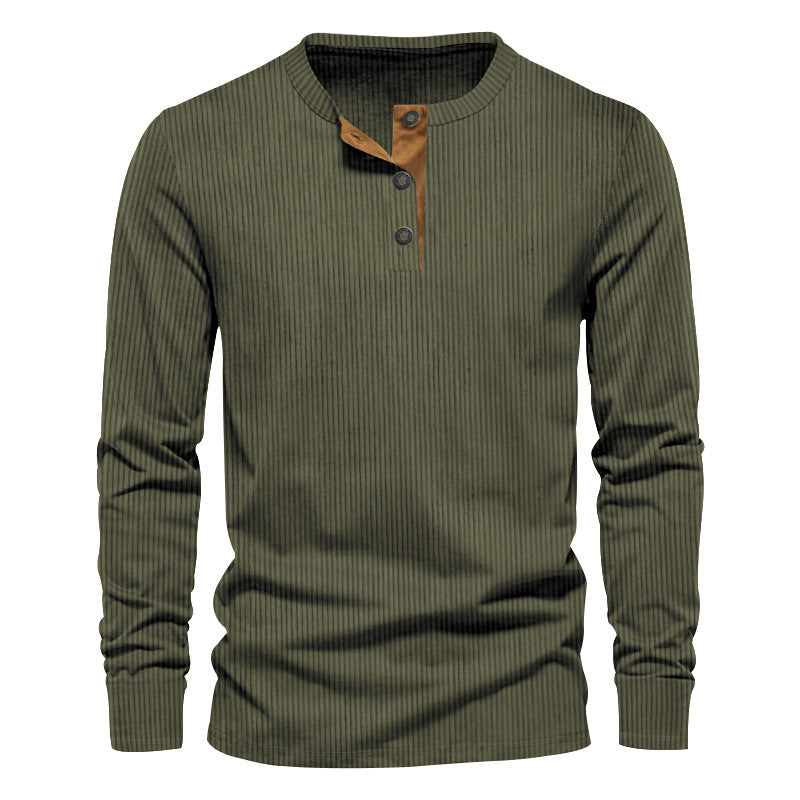 Dwaine - Camicia casual a maniche lunghe in cord per uomo