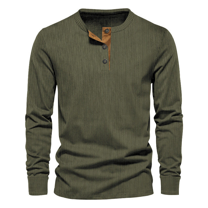 Dwaine - Camicia casual a maniche lunghe in cord per uomo