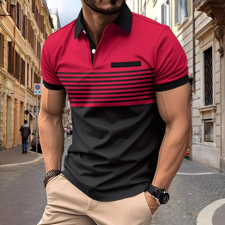 Rayden - Elegante polo a righe per uomo
