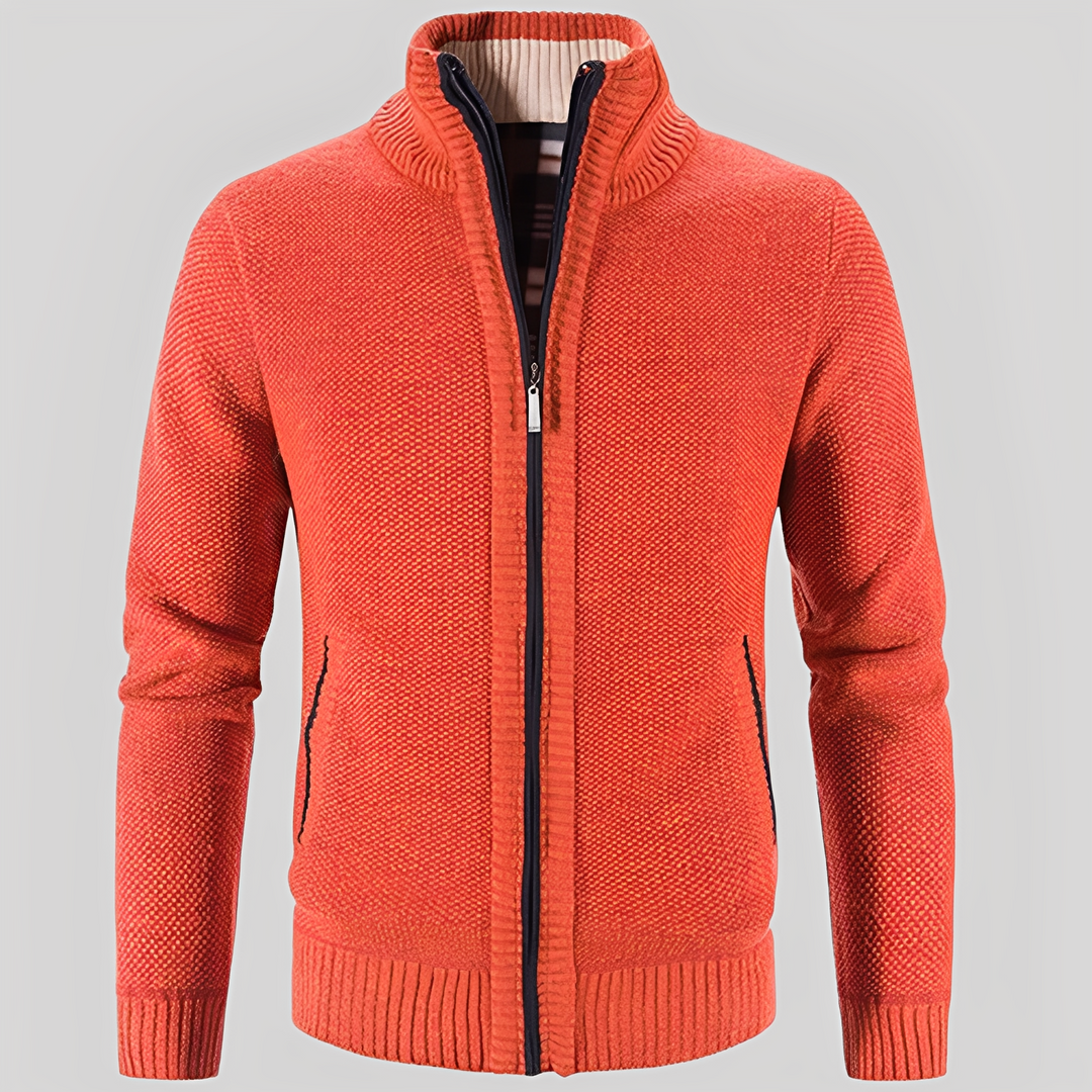 Kelvin - Maglia Semplice con Zip per Uomini