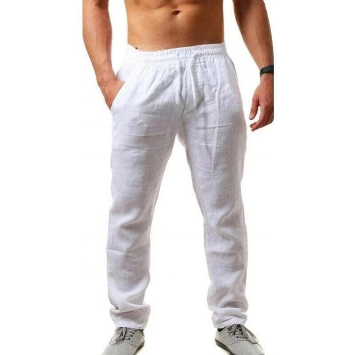 Beckendorf - Pantaloni di lino leggeri per uomo