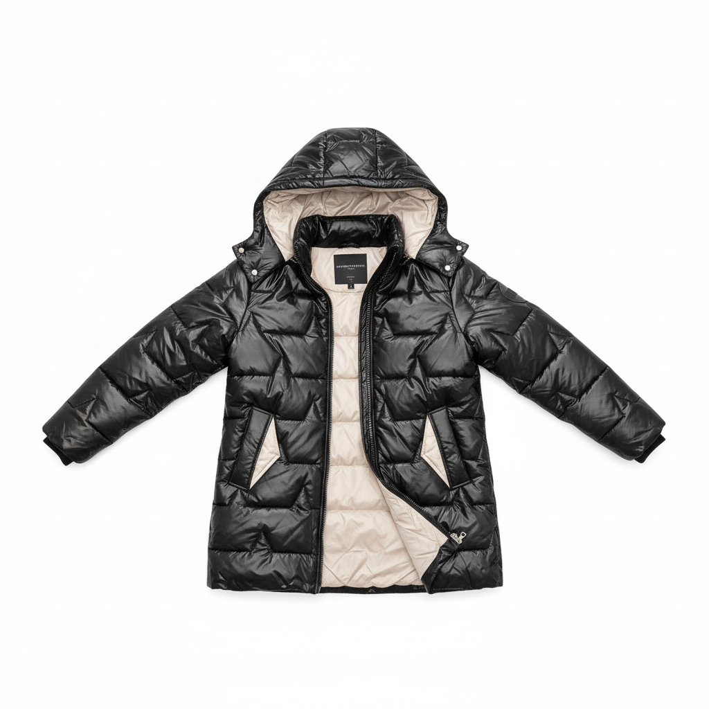 Serena | Piumino lungo con cappuccio