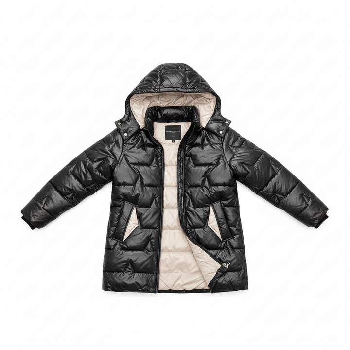 Serena | Piumino lungo con cappuccio