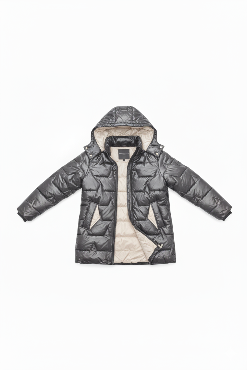 Serena | Piumino lungo con cappuccio