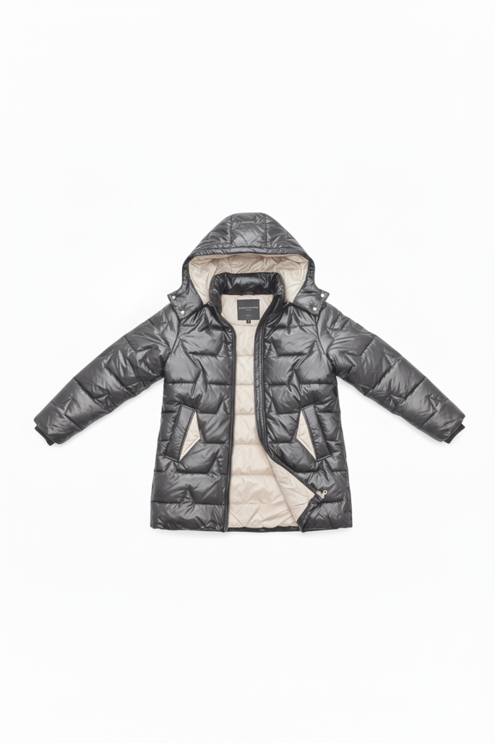 Serena | Piumino lungo con cappuccio