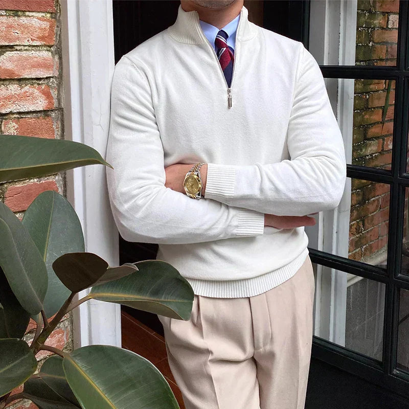 Hugo - Maglione con zip parziale