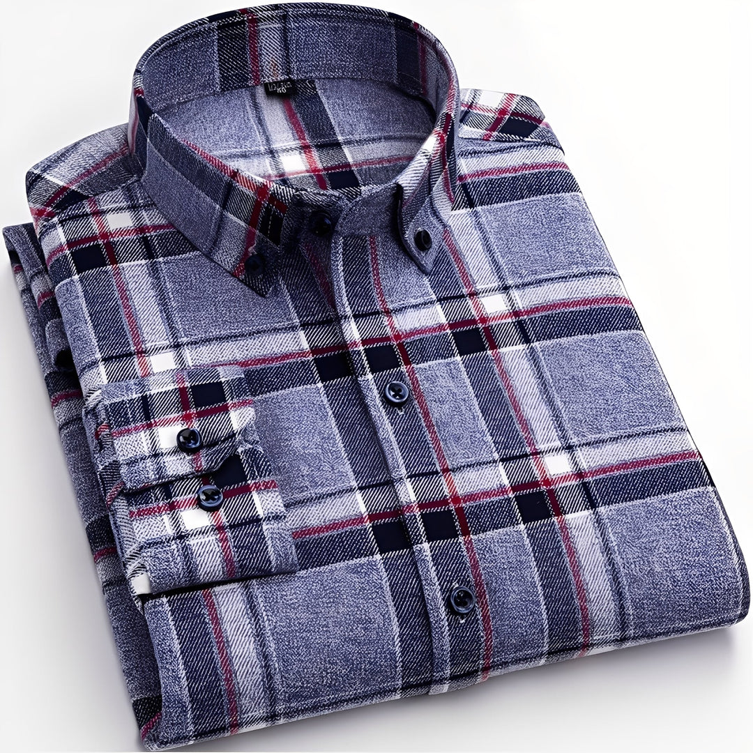 Nikolas - Camicia casual a quadri in cotone per uomo