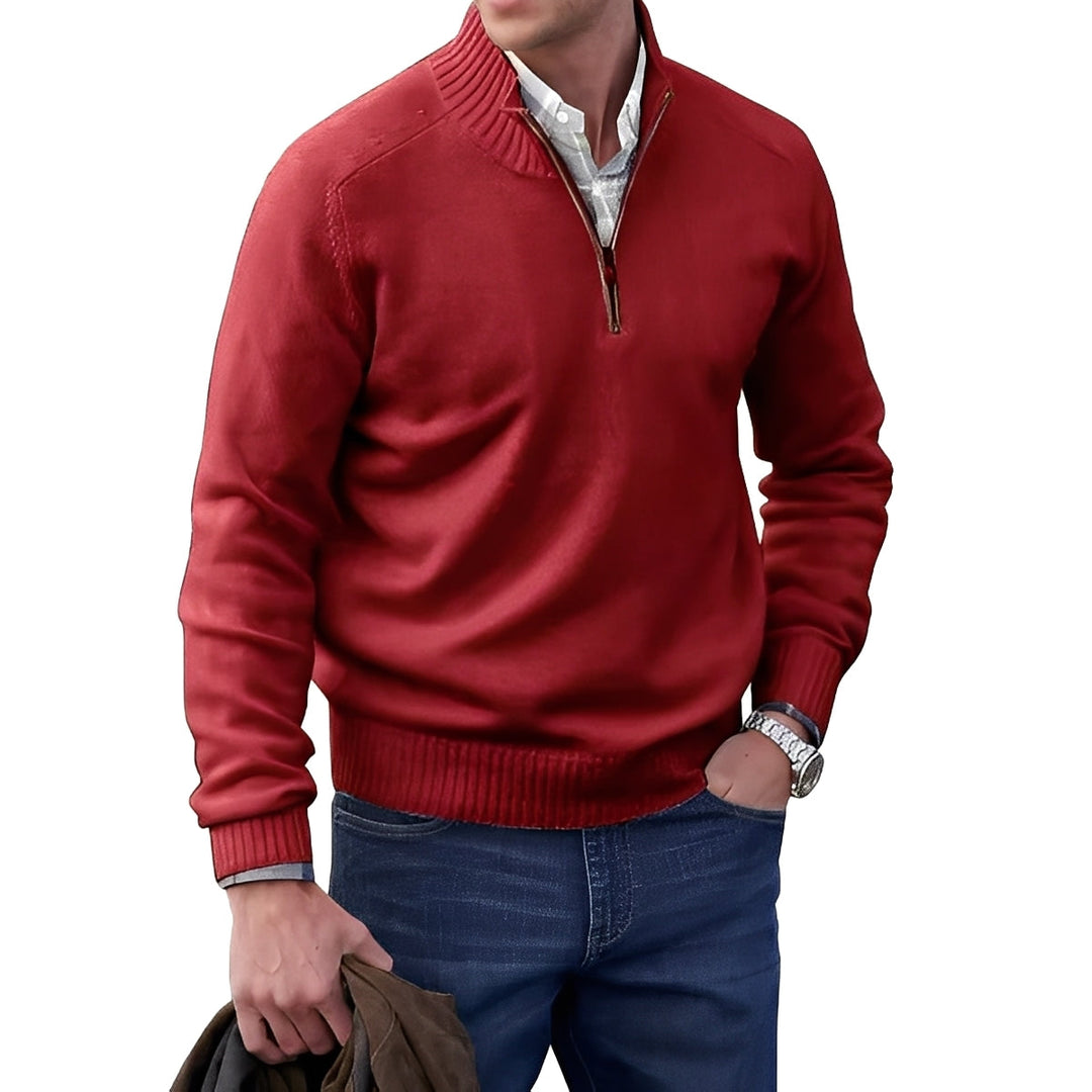 Jeremy - Maglione casual in cashmere con zip per uomo