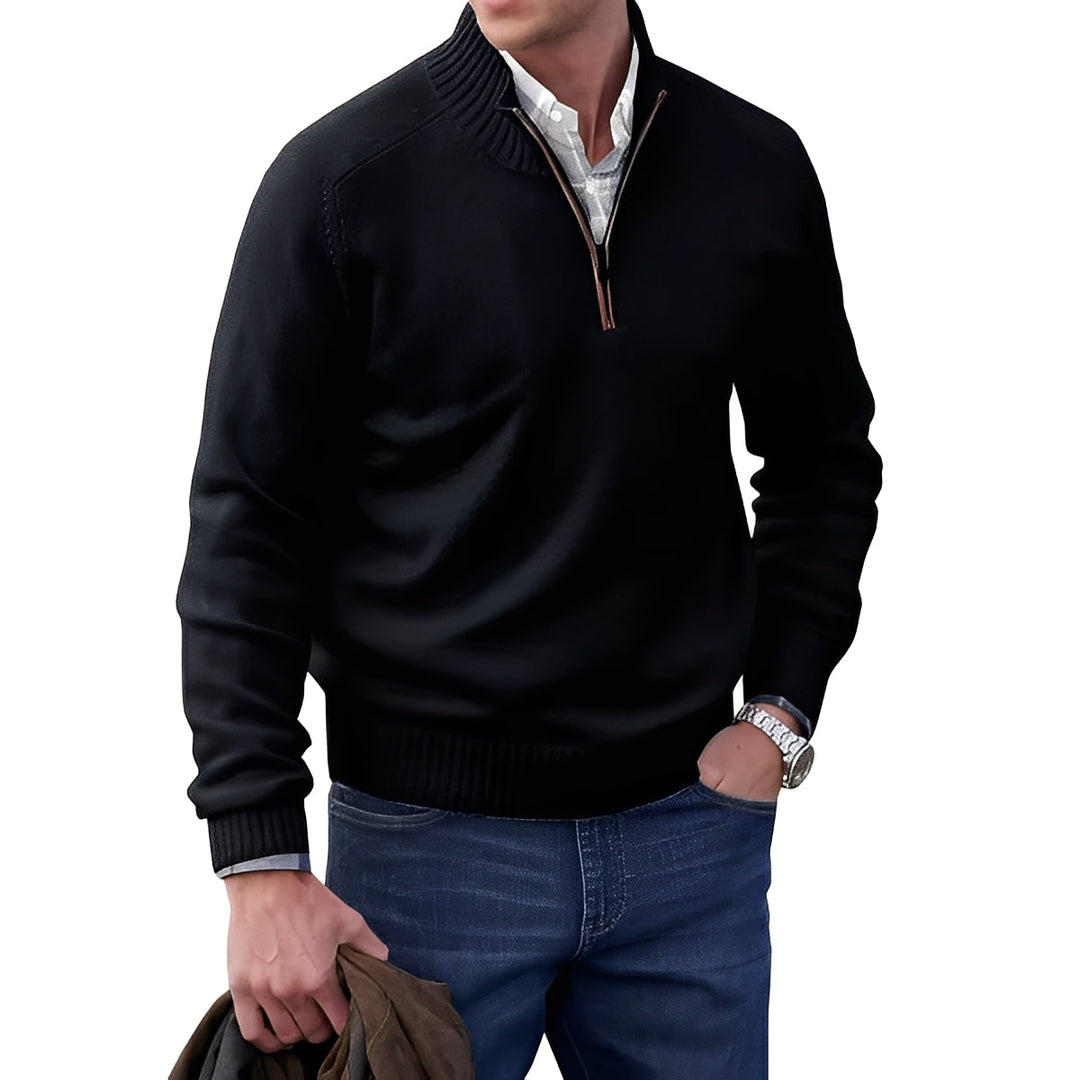 Jeremy - Maglione casual in cashmere con zip per uomo