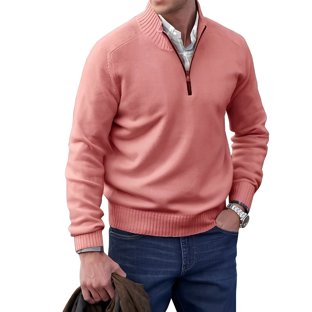 Jeremy - Maglione casual in cashmere con zip per uomo