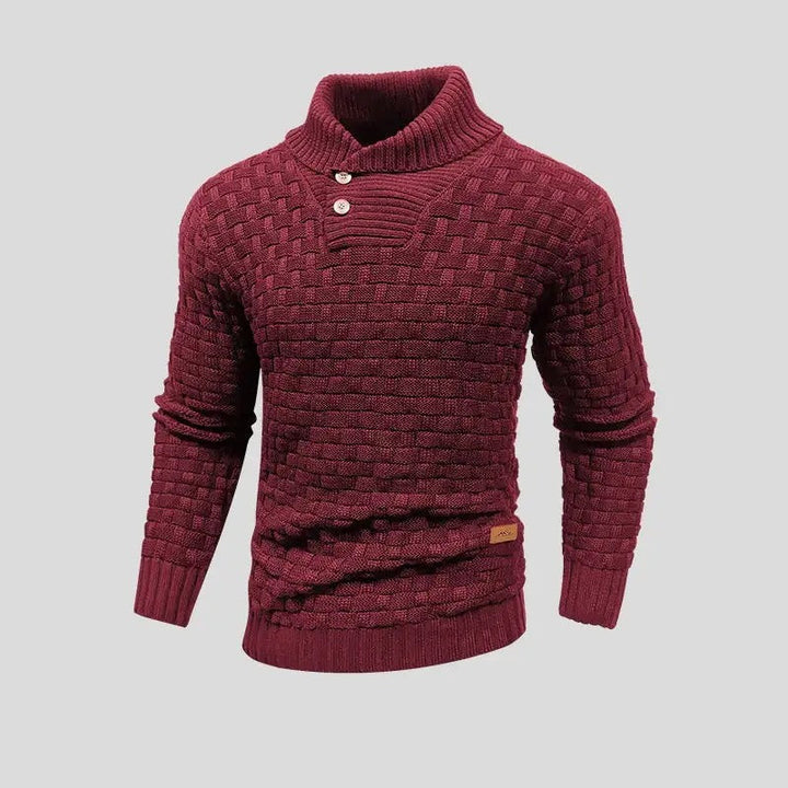 Eldon - Maglione elegante a maglia con bottoni per uomo