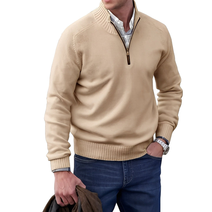 Jeremy - Maglione casual in cashmere con zip per uomo
