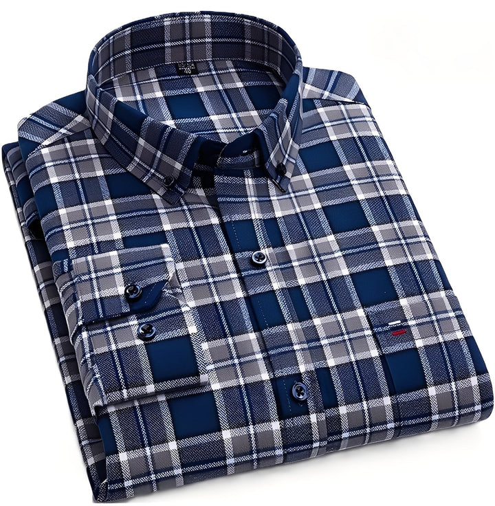 Nikolas - Camicia casual a quadri in cotone per uomo