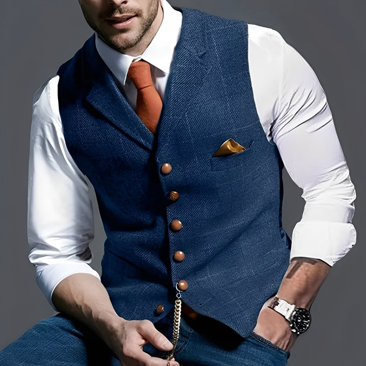Arnold - Elegante, stretto gilet con motivo a quadri per uomo