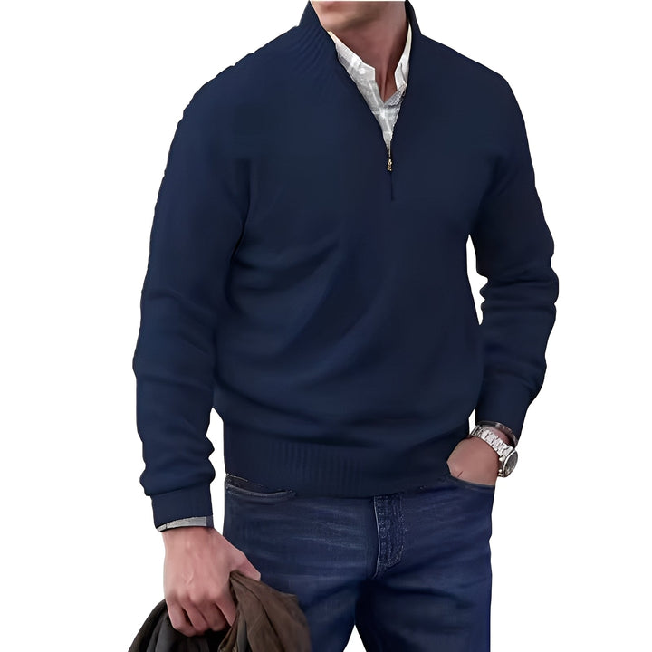 Jeremy - Maglione casual in cashmere con zip per uomo