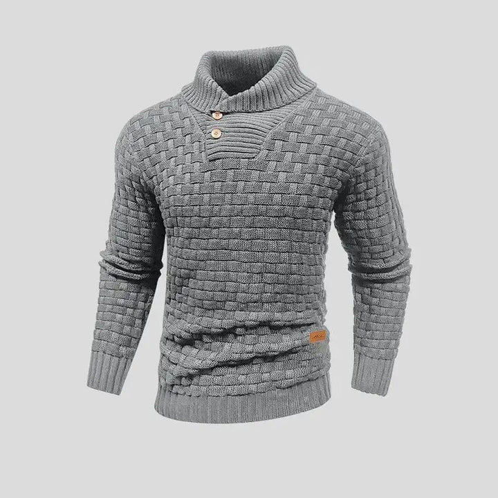 Eldon - Maglione elegante a maglia con bottoni per uomo