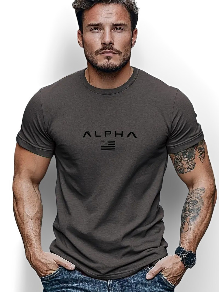 Neal - Maglietta semplice con scollo rotondo per uomo