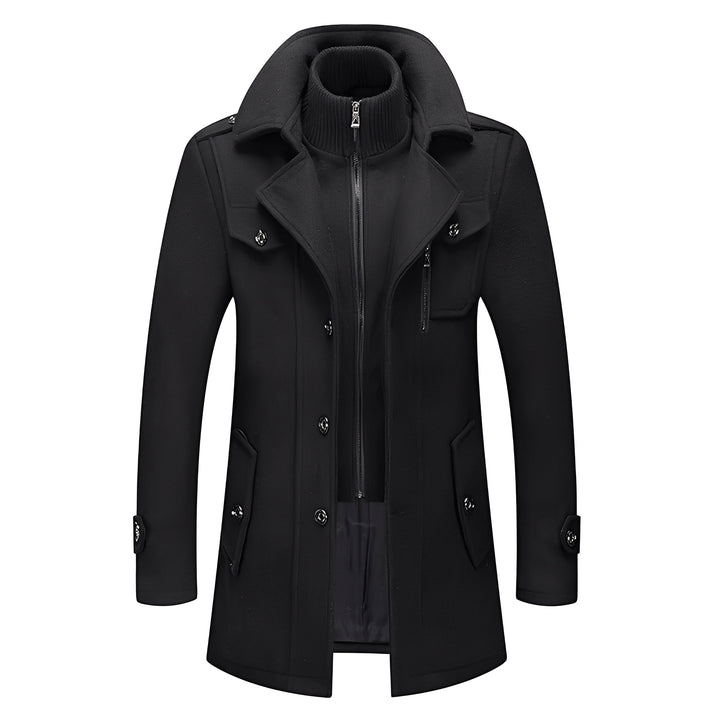 Jerald - Elegante lungo trench coat per uomini