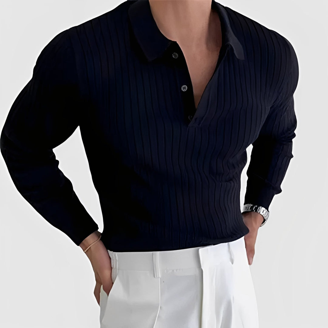 Raphael - Camicia a maniche lunghe con colletto a revers per uomo