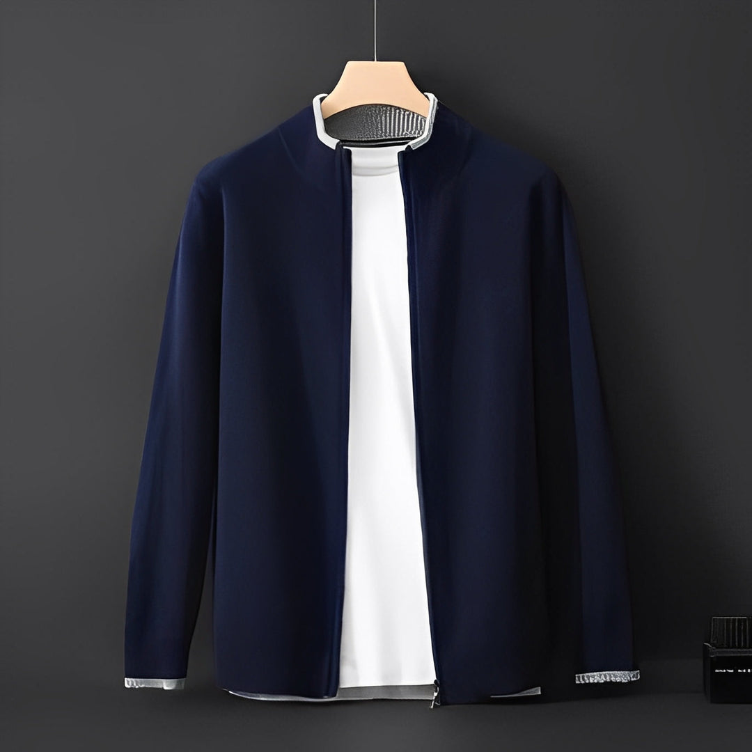 Eugene - Moderna giacca in cashmere con zip per uomo