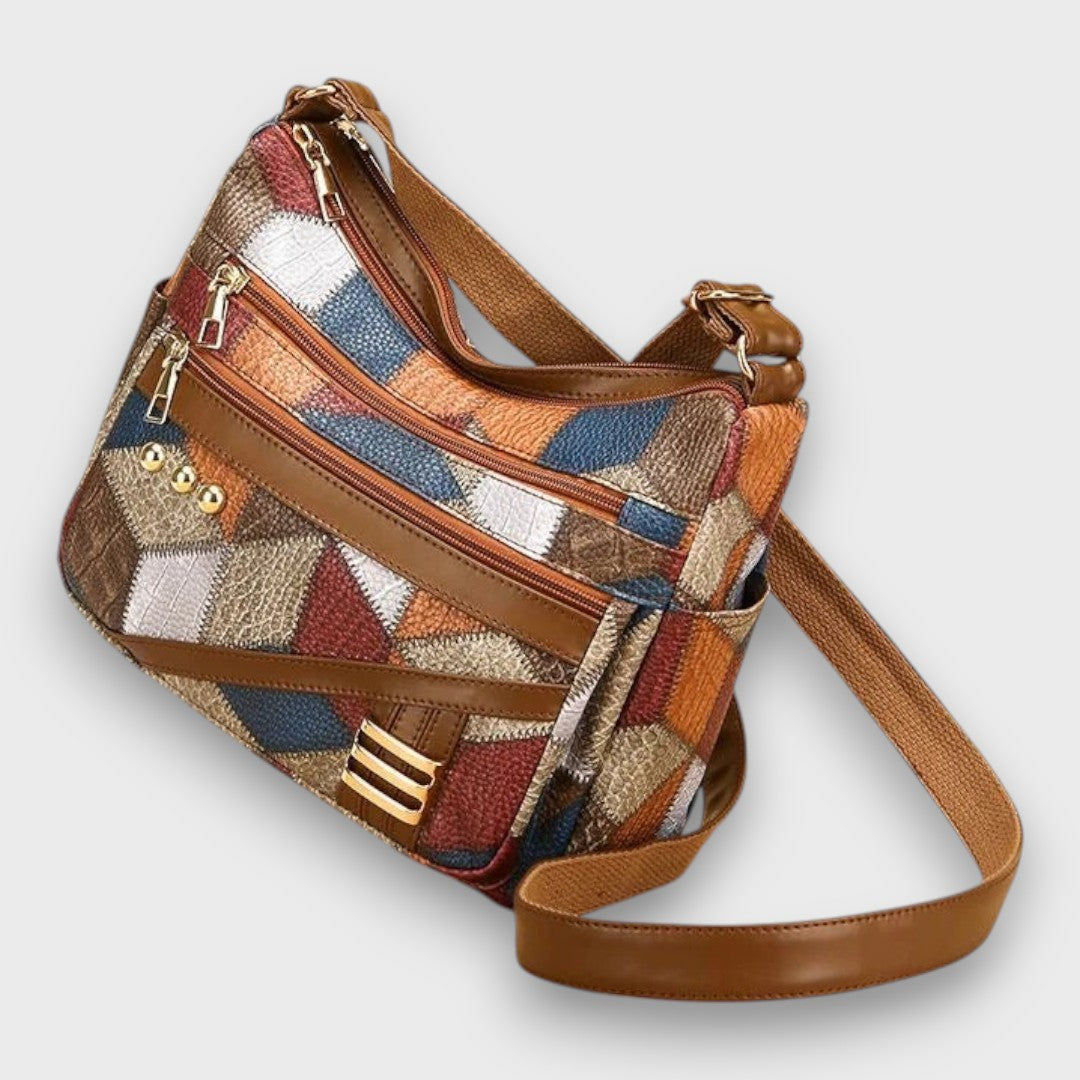 Miresta – Borsa a spalla in pelle patchwork